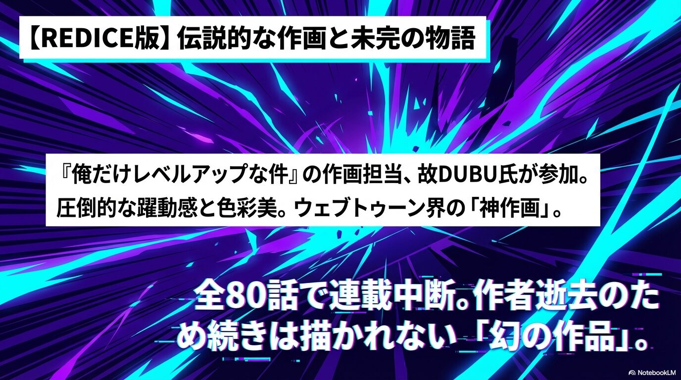マンガアプリ「comico」のチャレンジ枠で第1話のみ公開されており、その先は全話を追う正規ルートがないことを示すロードマップ画像。