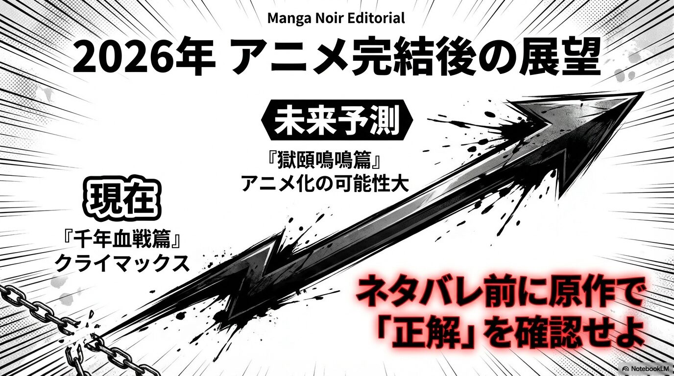 TVアニメ『千年血戦篇』完結後、獄頤鳴鳴篇がアニメ化される可能性についての予測スライド