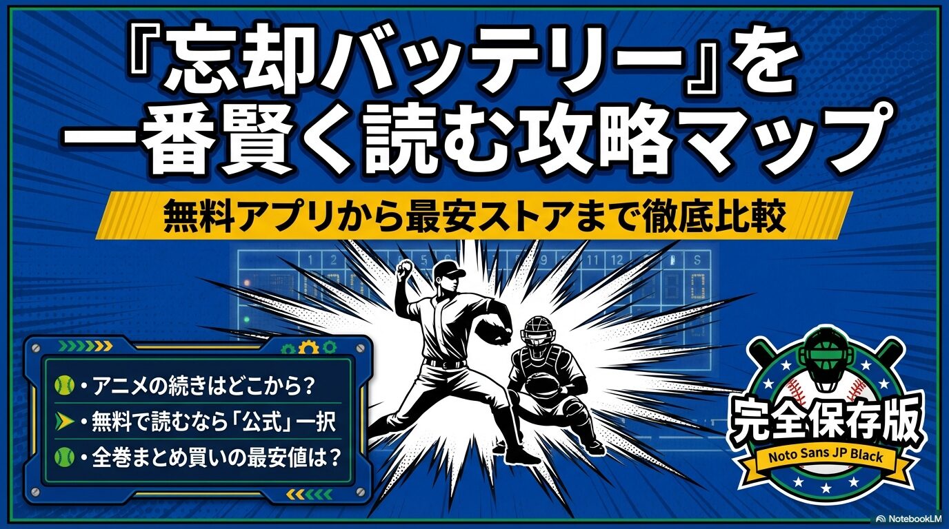 忘却バッテリーの漫画を無料アプリや最安電子書籍ストアで賢く読むための比較攻略マップ表紙