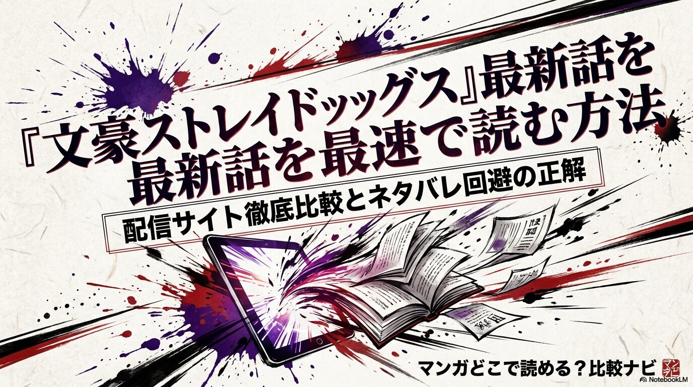 文豪ストレイドッグスの最新話を最速で読むための配信サイト比較とネタバレ回避方法のアイキャッチ画像