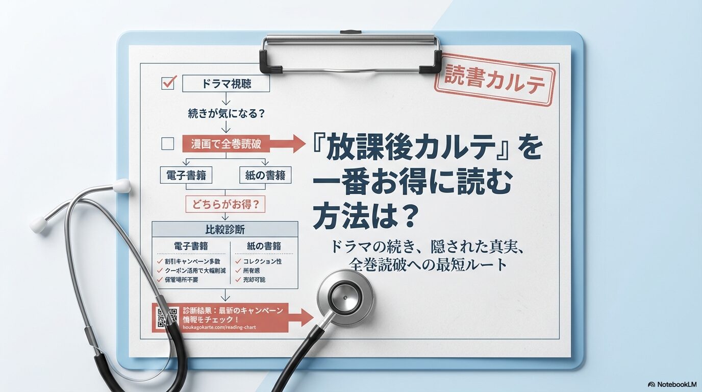 放課後カルテを紙の書籍か電子書籍のどちらでお得に読むべきか判断するための診断フローチャート
