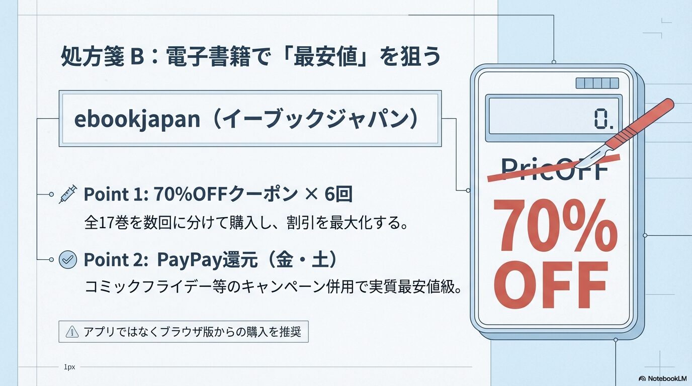 ebookjapanの70%OFFクーポンとPayPay還元を組み合わせて放課後カルテを最安値で購入するポイントのまとめ
