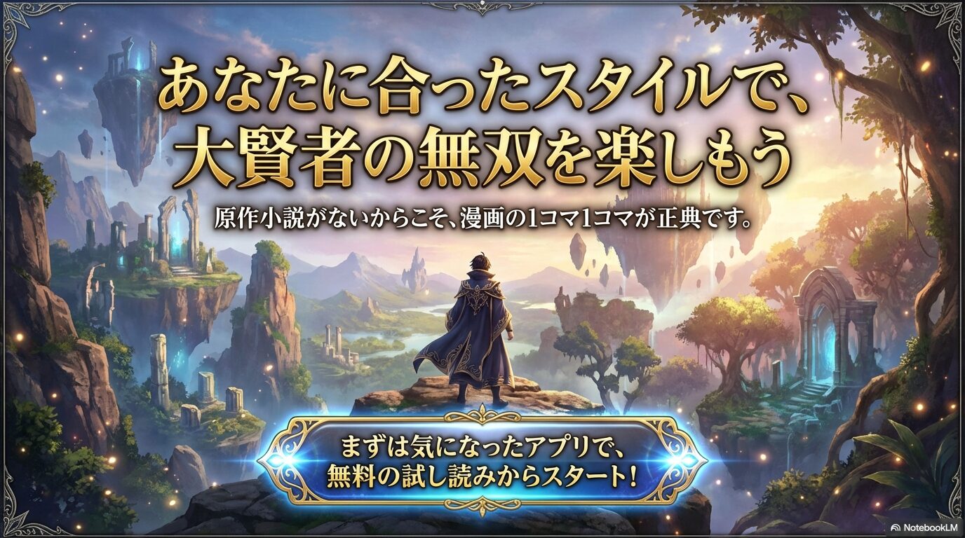 自分に合ったスタイルで大賢者の無双を楽しもう!無料試し読みからスタート