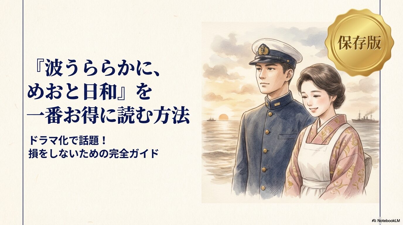 波うららかに、めおと日和』を一番お得に読む方法の完全ガイド。ドラマ化で話題の本作を損せず読むための保存版資料。
