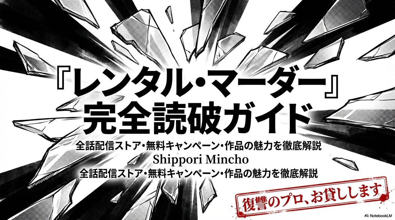 マンガ「レンタル・マーダー」の全話配信ストアや無料キャンペーンを解説するガイドの表紙画像。