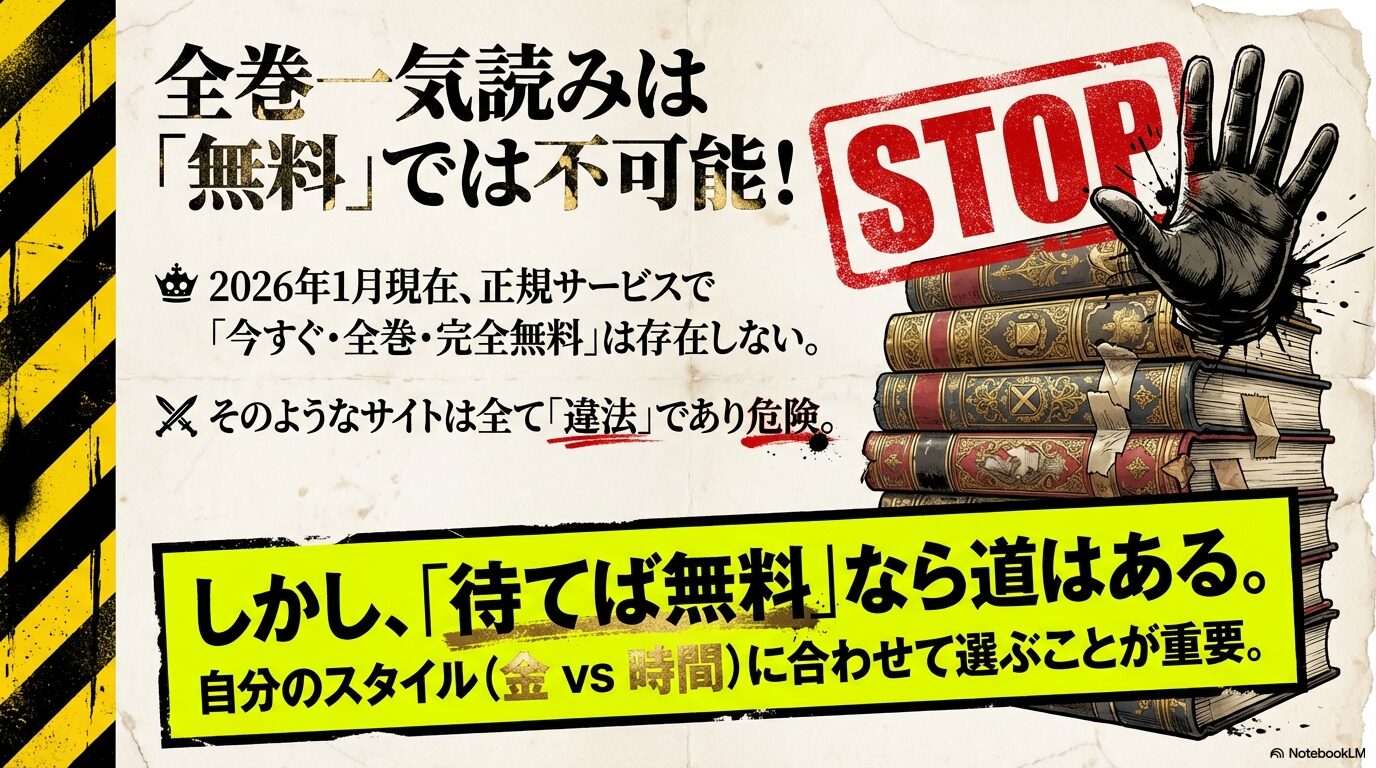 正規サービスで『ロックは淑女の嗜みでして』を全巻今すぐ完全無料。で読むことは不可能であることを示すスライド