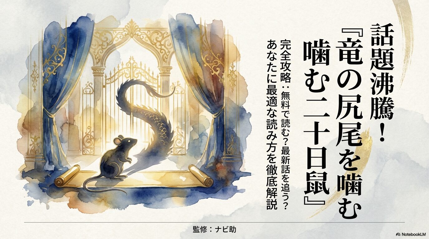 『竜の尻尾を噛む二十日鼠』を無料で読む方法や最新話を追う方法を解説するナビ助監修の攻略スライド
