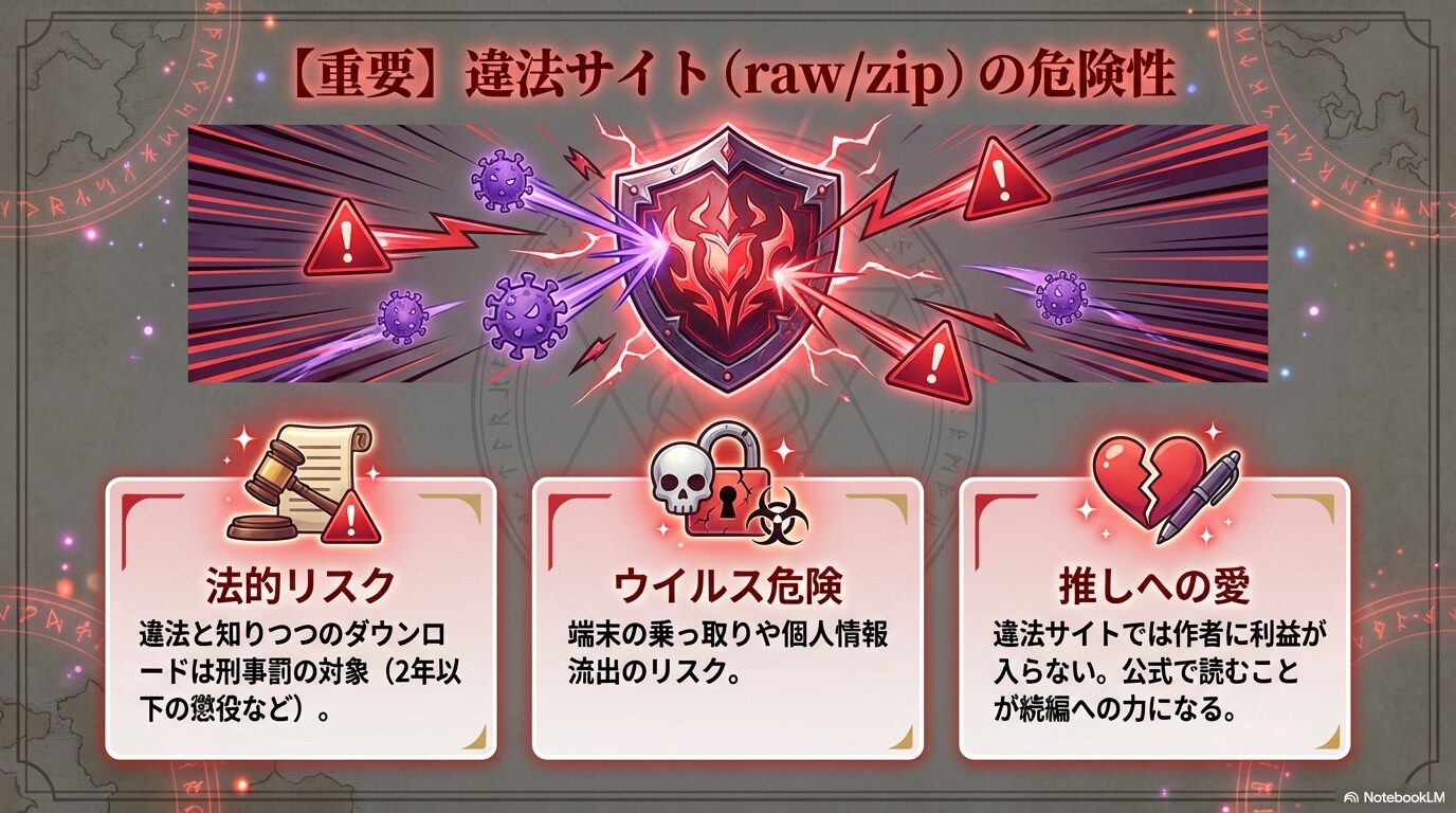 違法マンガサイト（raw/zip）に潜む3つの危険性