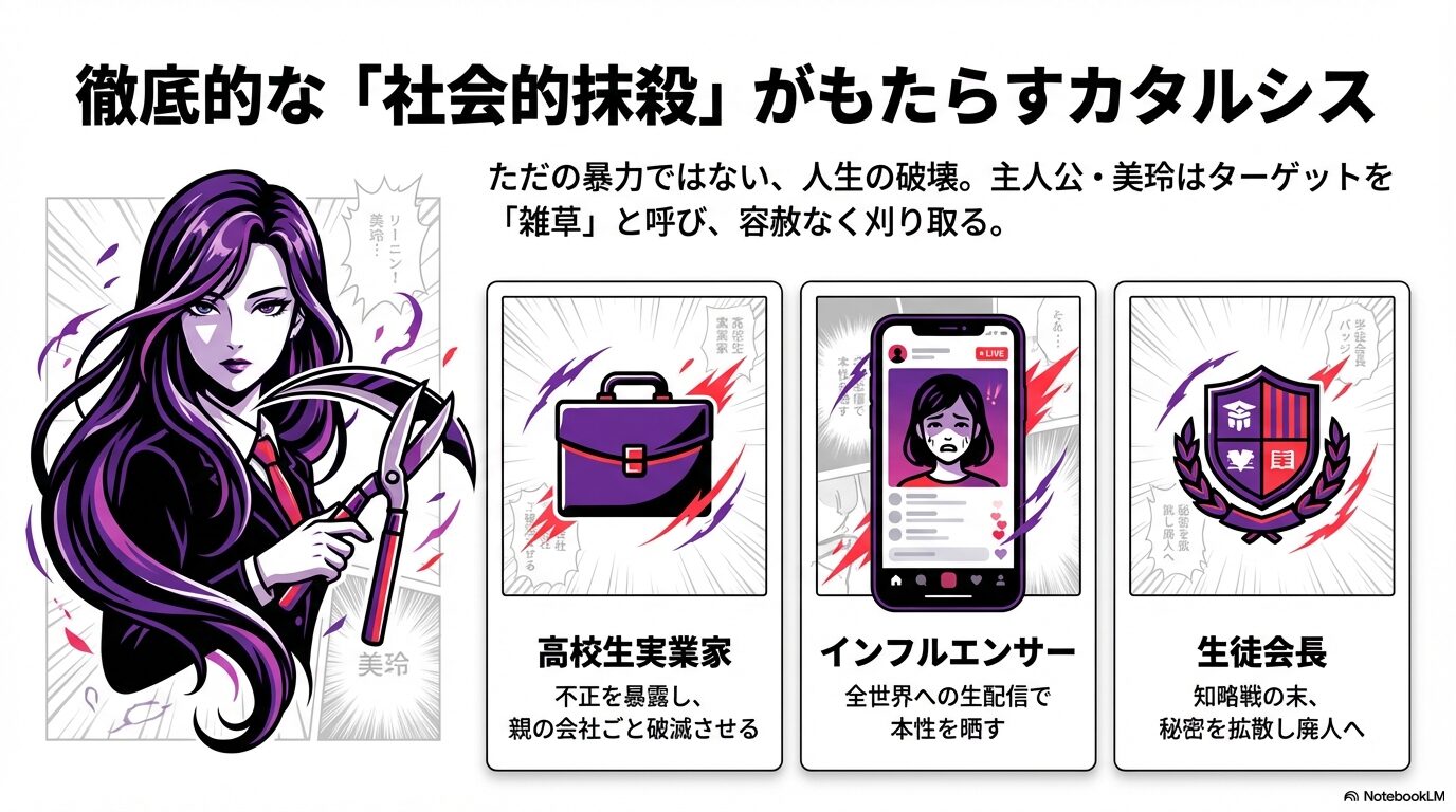 物語が学園内復讐編から企業・実家復讐編へ移行し、さらに深い闇へ進む第2フェーズの概要