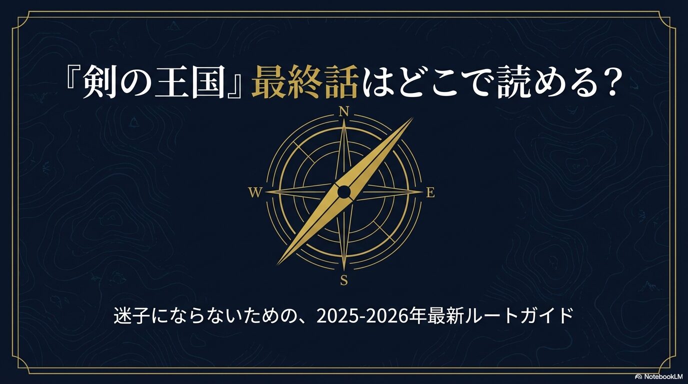 剣の王国最終話はどこで読めるか解説する2025年から2026年最新のルートガイドスライド。