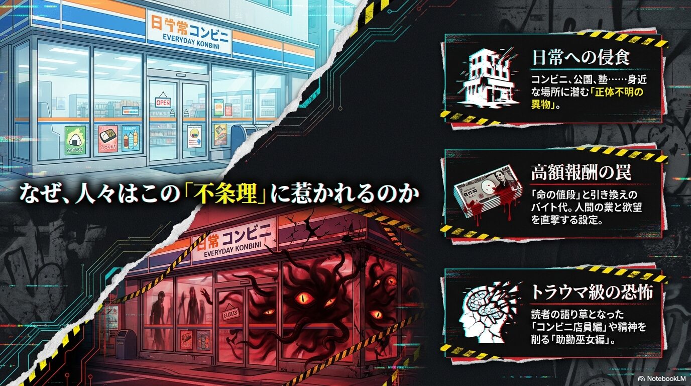匂いで怪異を察知する黒嶺ユメと、武闘派の白浜和美、そして組織Qやデザイナーといった物語の謎についての紹介。