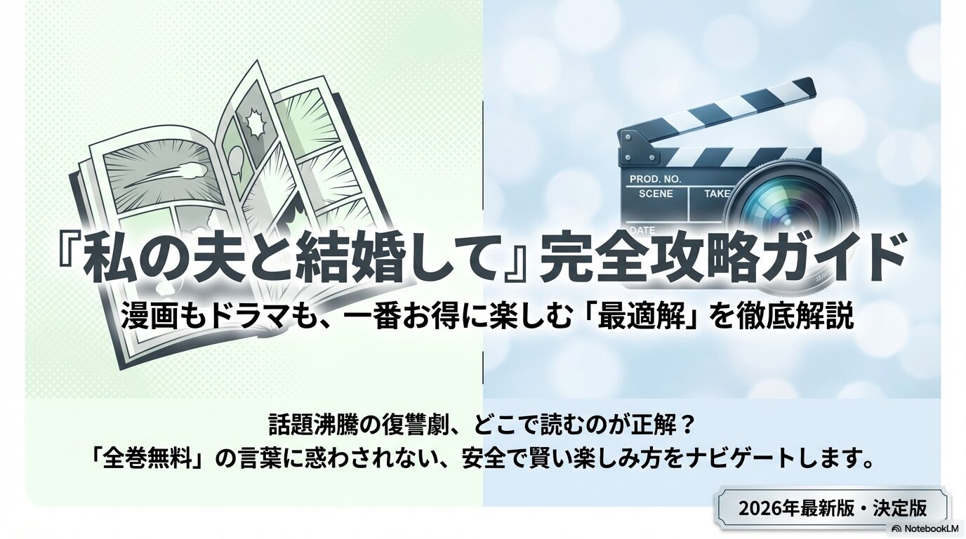 漫画とドラマ「私の夫と結婚して」を一番お得に楽しむための2026年最新攻略ガイド。