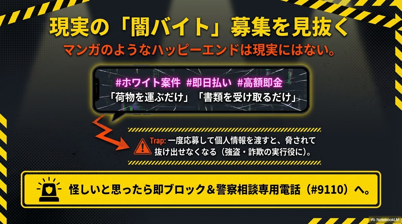 安全に闇バイト漫画を楽しむための4つのポイントまとめ
