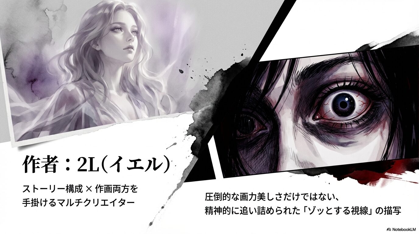 『夢から自由に』の作者2L(イエル)先生の紹介。ストーリー構成と作画を両方手掛けるマルチクリエイターとしての圧倒的な画力を解説。