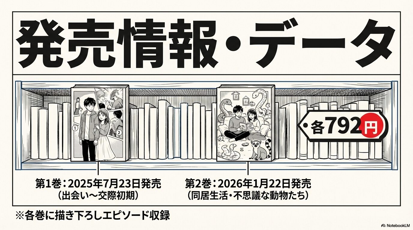 清野とおる著「壇蜜」1巻と2巻の発売日、価格、各巻の収録内容をまとめたデータ画像