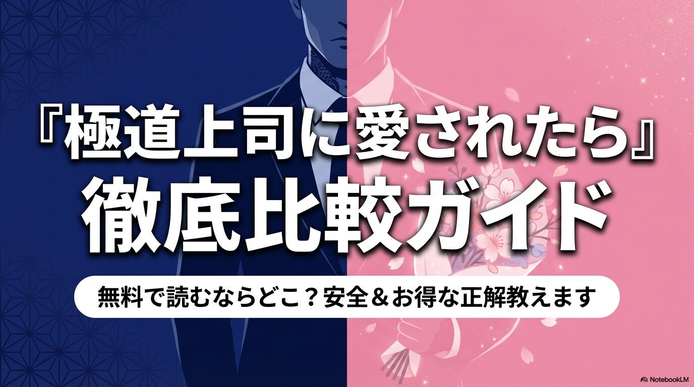 漫画『極道上司に愛されたら』を無料で読む方法や安全でお得な配信サイトを徹底比較するガイドの表紙スライド。