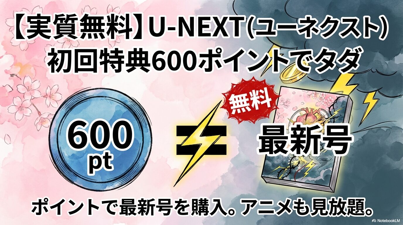 U-NEXT初回特典ポイントで実質無料購読