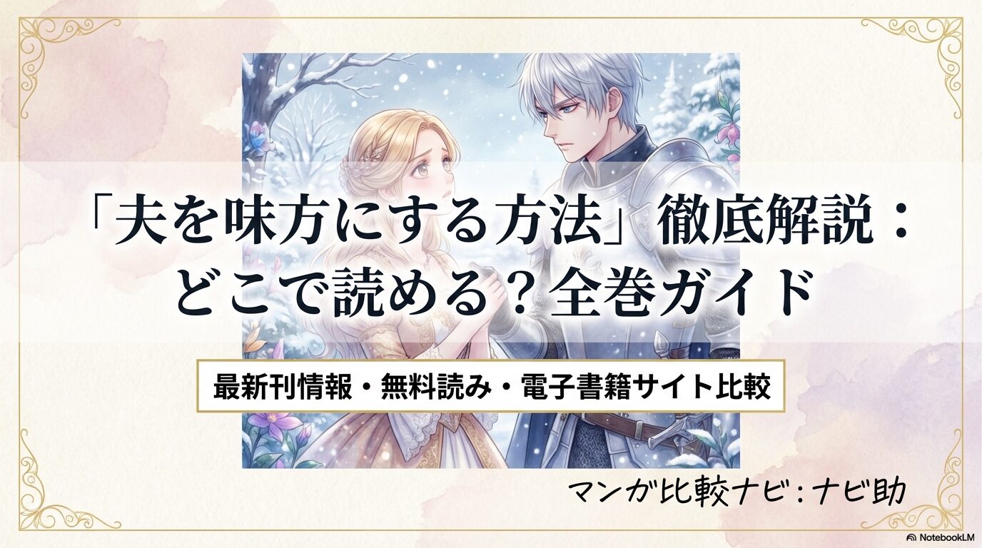 マンガ「夫を味方にする方法」がどこで読めるか、最新刊情報や無料読み、電子書籍サイト比較を解説するガイドの表紙画像。