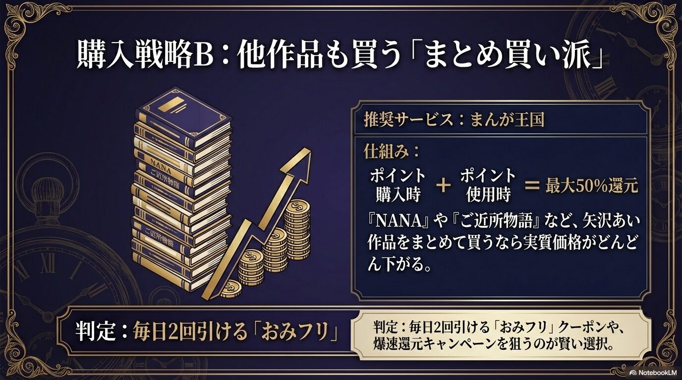 まんが王国のポイント還元を利用して矢沢あい作品をまとめ買いする戦略
