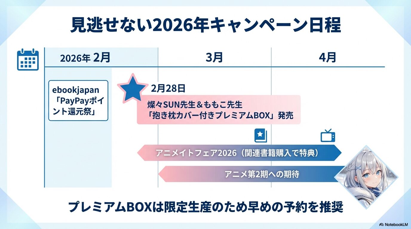 2026年2月のポイント還元祭から4月のアニメイトフェアまでのキャンペーンスケジュール一覧。