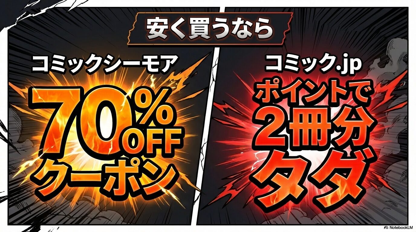 コミックシーモアとコミックjpのお得な購入術